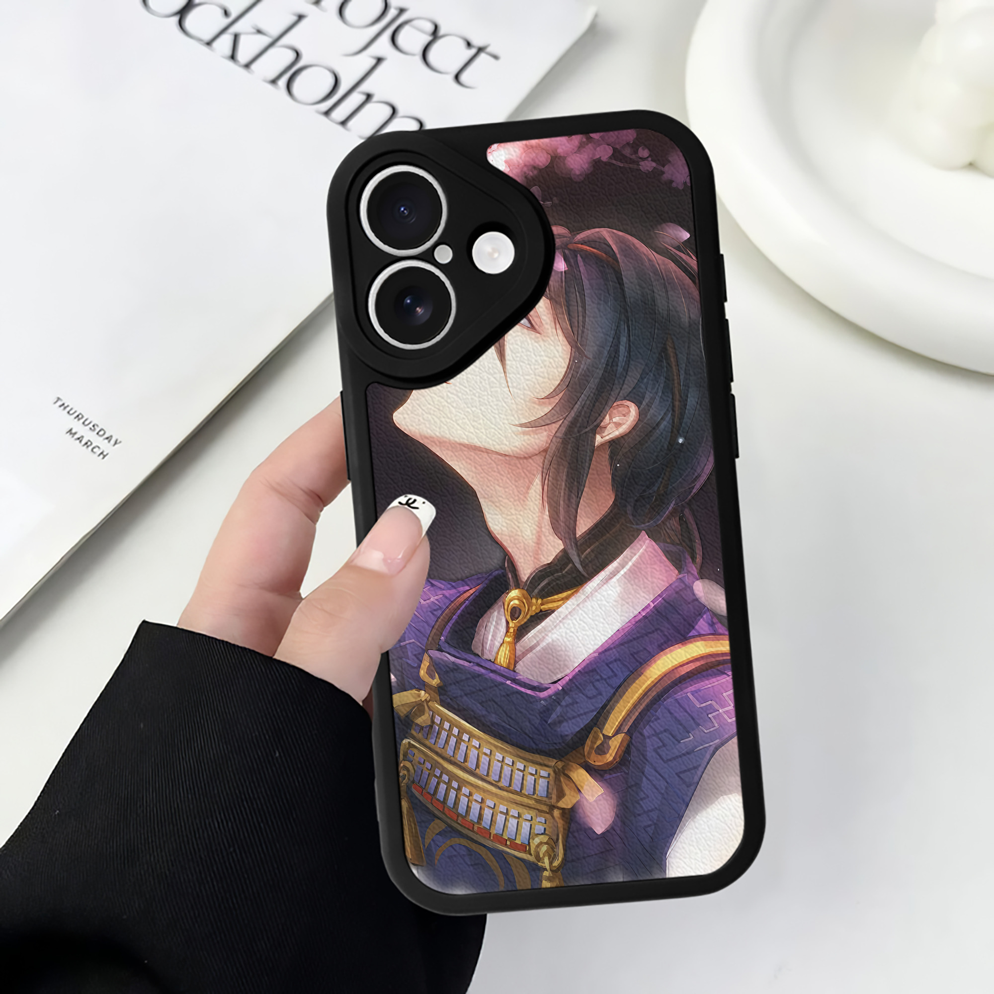 （画像用） 刀剣乱舞 Touken Ranbu 【iPhone 16シリーズ対応】シリコンスマホケース（レザー調） 材質：シリコン